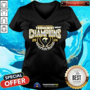 Norfolk State Spartans 2024 MEAC Women's Basketball Conference Tournament Champions v-neck