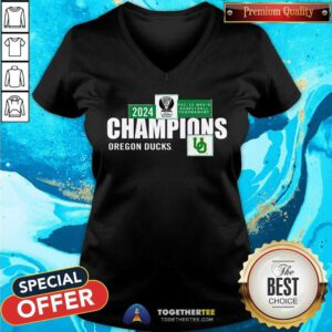 Oregon Ducks 2024 Pac-12 Men's Basketball Conference Tournament Champions Locker Room v-neck