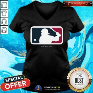 Simply Seattle Sports Baseball Logo v-neck