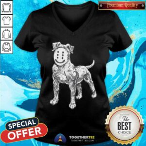 Dog Smile Mask v-neck