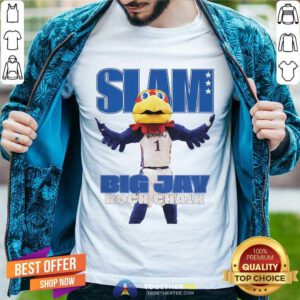 Slam Kansas Mascot Big Jay Rock Chalk T-shirt