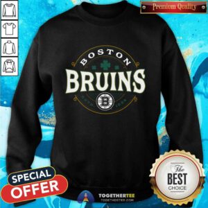 Official Boston Bruins Black St. Patrick's Day Lucky Sweatshirt