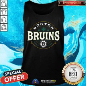 Official Boston Bruins Black St. Patrick's Day Lucky Tank-top