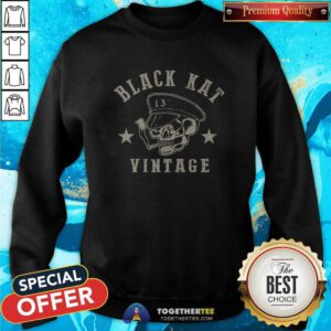 Nice Moto Skull Black Kat Vintage Sweatshirt