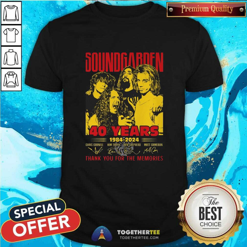 Nice Soundgarden 40 Years 1984-2024 Thank You For The Memories T-Shirt