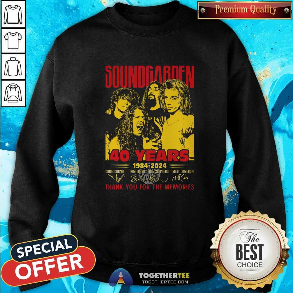 Nice Soundgarden 40 Years 1984-2024 Thank You For The Memories Sweatshirt