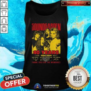 Nice Soundgarden 40 Years 1984-2024 Thank You For The Memories Tank-top