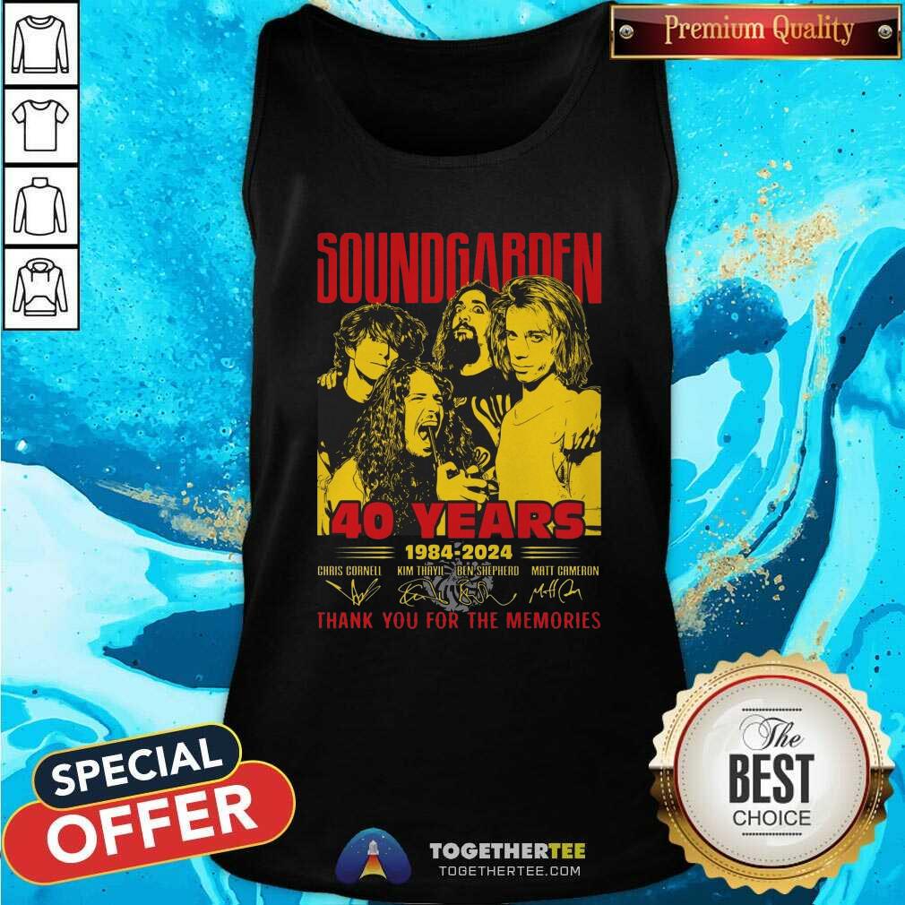 Nice Soundgarden 40 Years 1984-2024 Thank You For The Memories Tank-top
