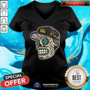 Official San Diego Padres New Era Sugar Skulls V-neck