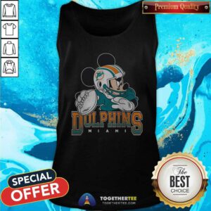 Original Miami Dolphins Mickey At Quarterback Disney Vintage Football Tank-top