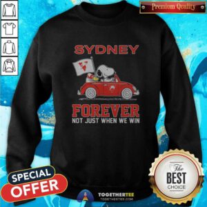 Peanuts Snoopy And Woodstock Sydney Roosters Forever Not Just When We Win Sweatshirt