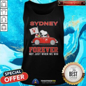 Peanuts Snoopy And Woodstock Sydney Roosters Forever Not Just When We Win Tank-top