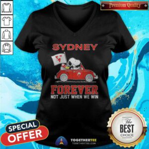 Peanuts Snoopy And Woodstock Sydney Roosters Forever Not Just When We Win V-neck
