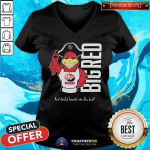 Shippensburg University Raiders Mascot Big Red V-neck