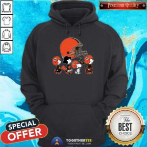 The Peanuts Snoopy And Friends Cheer For The Cleveland Browns NFL Hoodie