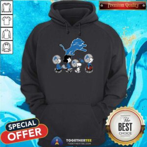The Peanuts Snoopy And Friends Cheer For The Detroit Lions NFL Hoodie