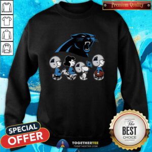 The Peanuts Snoopy And Friends Cheer For The Carolina Panthers NFL Sweatshirt