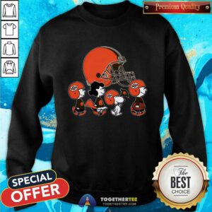 The Peanuts Snoopy And Friends Cheer For The Cleveland Browns NFL Sweatshirt