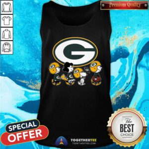 The Peanuts Snoopy And Friends Cheer For The Green Bay Packers NFL Tank-top