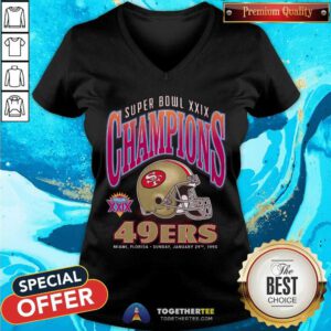 Awesome Super Bowl XXIX Champions San Francisco 49ers V-neck