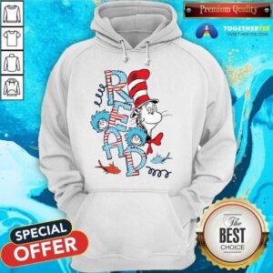 Great Read Letter Cat Wearing Hat Hoodie