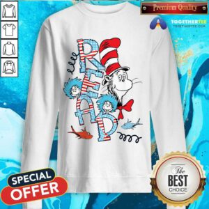 Great Read Letter Cat Wearing Hat Sweatshirt