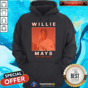 Great Willie Mays Black New York Giants Cooperstown Hoodie