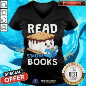 Nice Read S’more Books Boy Cute Librarian Smores V-neck