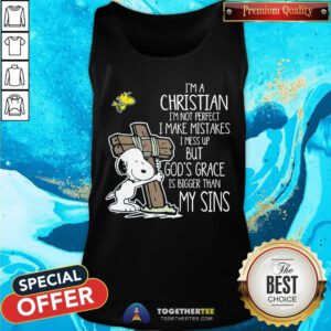 Premium Snoopy I’m Christian I Make Mistake I Mess Up Tank-top