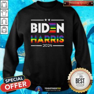 Funny Joe Biden Kamala Harris 2024 Rainbow Gay Pride LGBT Sweatshirt