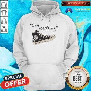 Funny Kamala Harris I'm Speaking Harris 2024 Pearls And Chucks Hoodie