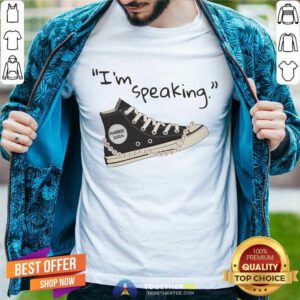 Funny Kamala Harris I'm Speaking Harris 2024 Pearls And Chucks T-Shirt