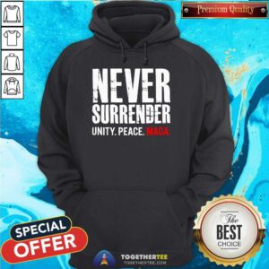 Funny Never Surrender Unity Peace Maga Hoodie