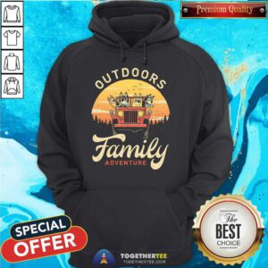Funny Outdoors Dogs Family Adventure Hoodie