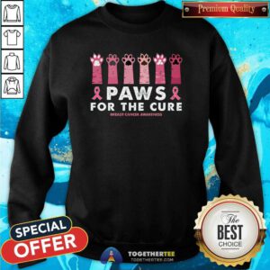 Hot Paws For The Cure Breast Cancer Awareness Sweatshirt