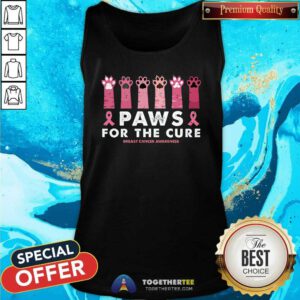 Hot Paws For The Cure Breast Cancer Awareness Tank-top