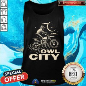 Nice Owl City Motorcycle Puff Tank-top