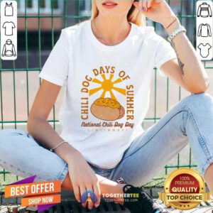 Official Chili Dog Days Of Summer National Chili Dog Day V-neck