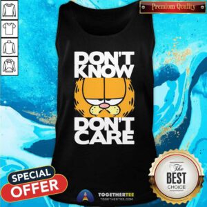 Official Garfield Don't Know Don't Care Tank-top