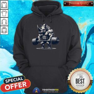 Premium Barbell Weightlifting Rhino Hoodie
