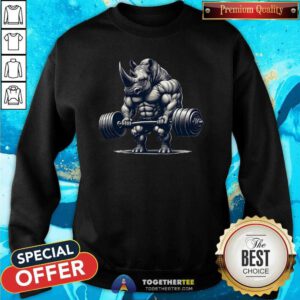 Premium Barbell Weightlifting Rhino Sweatshirt