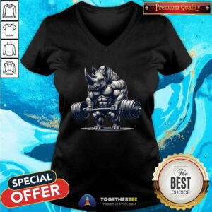Premium Barbell Weightlifting Rhino V-neck