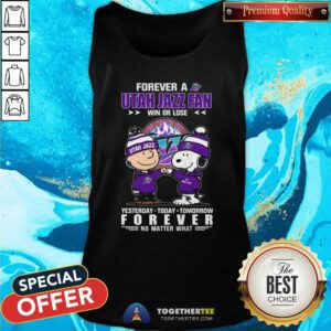Awesome A Utah Jazz Fan Yesterday Today Tomorrow Forever Tank-top