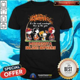 Awesome Peanuts Snoopy Minnesota Golden Gophers It’s The Most Wonderful T-Shirt