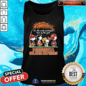 Awesome Peanuts Snoopy Minnesota Golden Gophers It’s The Most Wonderful Tank-top