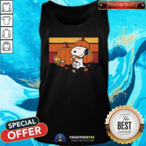 Awesome Snoopy And Woodstock Pumpkin Spice And Friends Tank-top