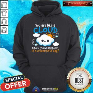 Awesome You Are Like A Cloud When You Disappear It's A Beautiful Day Hoodie