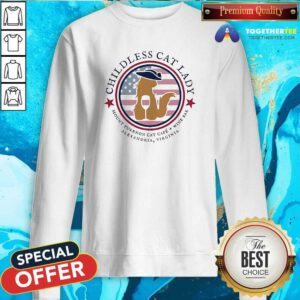 Funny Childless Cat Lady Mount Purrnon Cat Cafe Wing Bar Sweatshirt