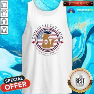 Funny Childless Cat Lady Mount Purrnon Cat Cafe Wing Bar Tank-top