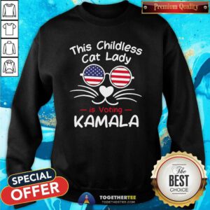 Great This Childless Cat Lady Is Voting Kalama Harris Sweatshirt